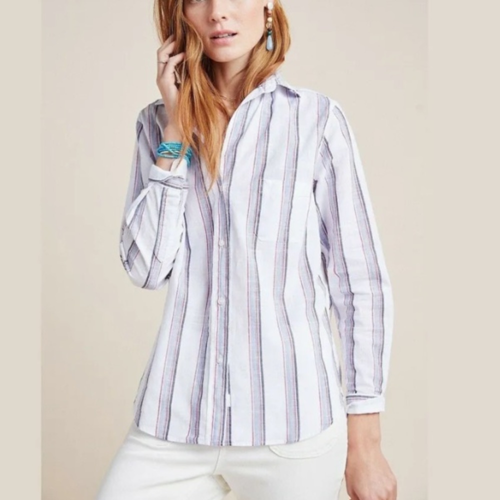Grayson The Hero Cotton Button Down Stripe Shirt